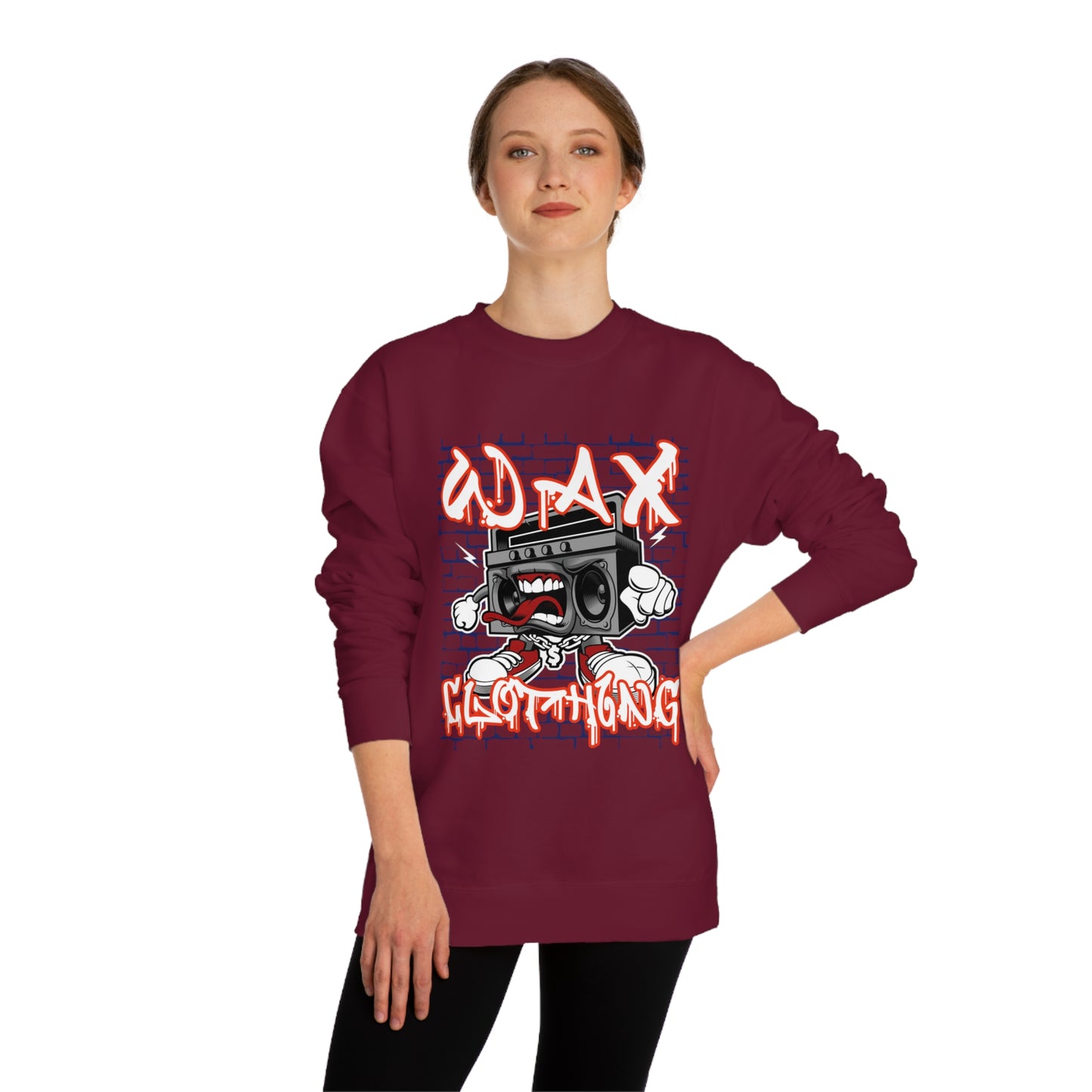 Wax Clothing Co Boombox Unisex Crew Neck Sweatshirt - Old school hip hop label