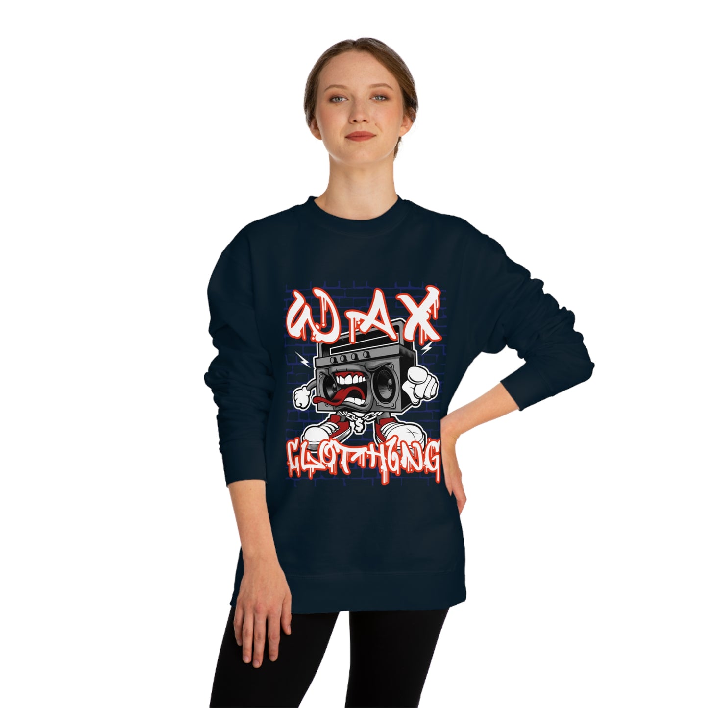 Wax Clothing Co Boombox Unisex Crew Neck Sweatshirt - Old school hip hop label