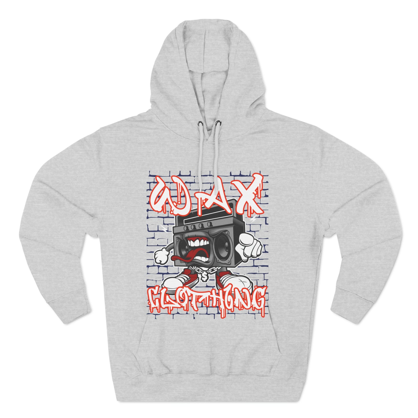 Wax Clothing Co Boombox Three-Panel Fleece Hoodie - Old school Hip Hop label