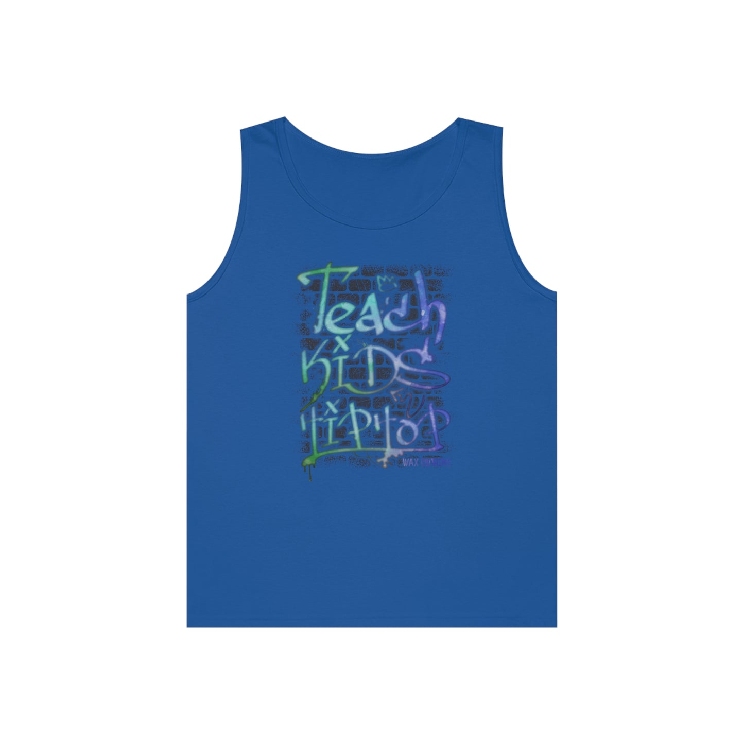 Wax Clothing Co  Teach Hip Hop Unisex Heavy Cotton Tank Top - Old school label