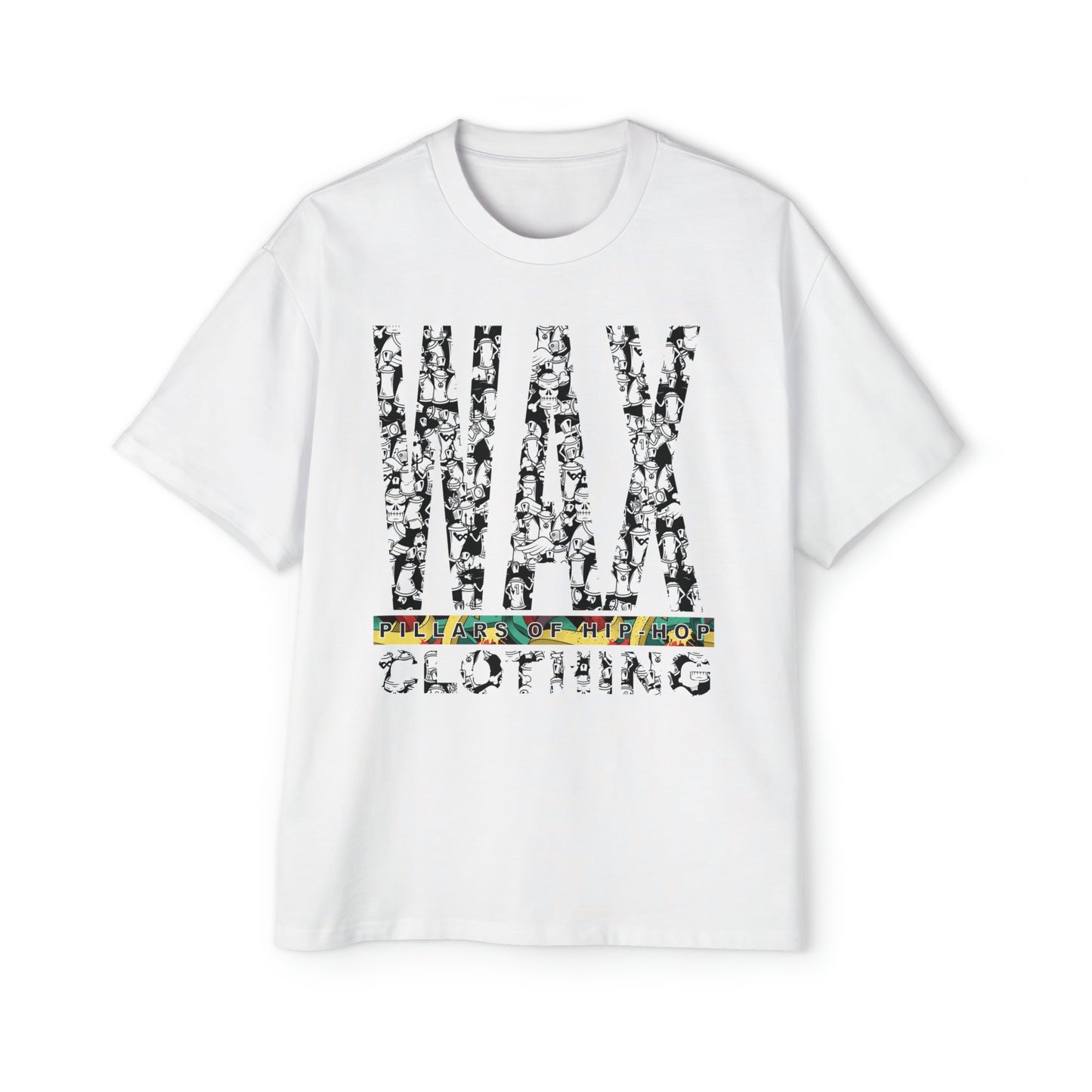 Wax Clothing Co Cans Men's Heavy Oversized Tee - Old school Hip Hop Label