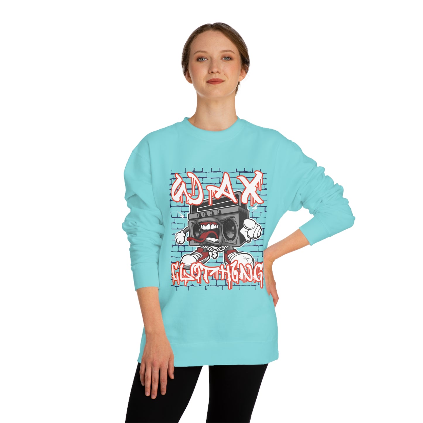 Wax Clothing Co Boombox Unisex Crew Neck Sweatshirt - Old school hip hop label