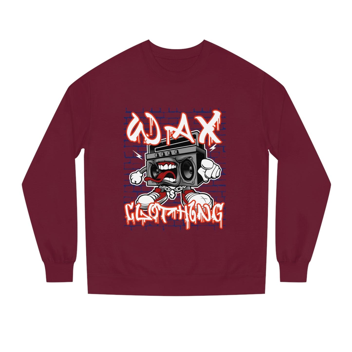 Wax Clothing Co Boombox Unisex Crew Neck Sweatshirt - Old school hip hop label