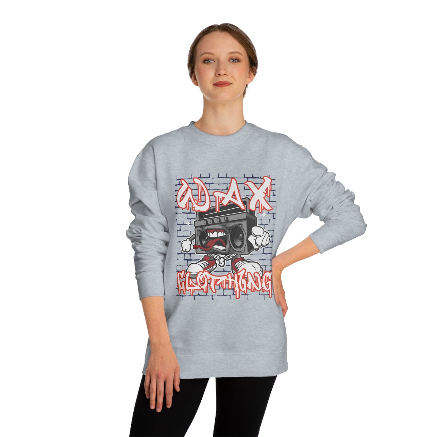 Wax Clothing Co Boombox Unisex Crew Neck Sweatshirt - Old school hip hop label