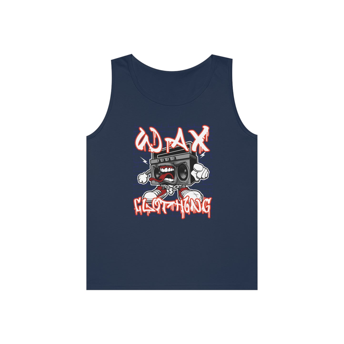 Wax Clothing Co Boombox Unisex Heavy Cotton Tank Top - Old school Hip hop label