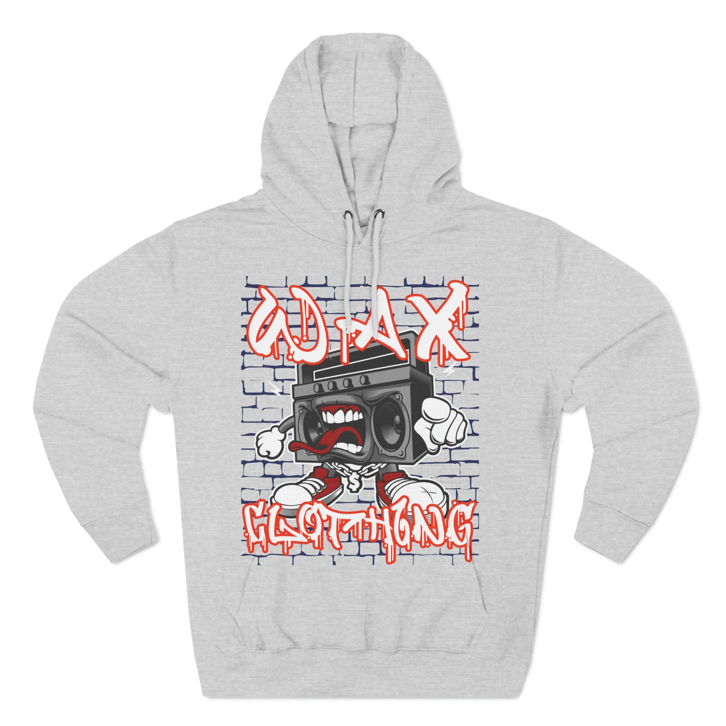 Wax Clothing Boombox Three-Panel Fleece Hoodie - Old school Hip hop label