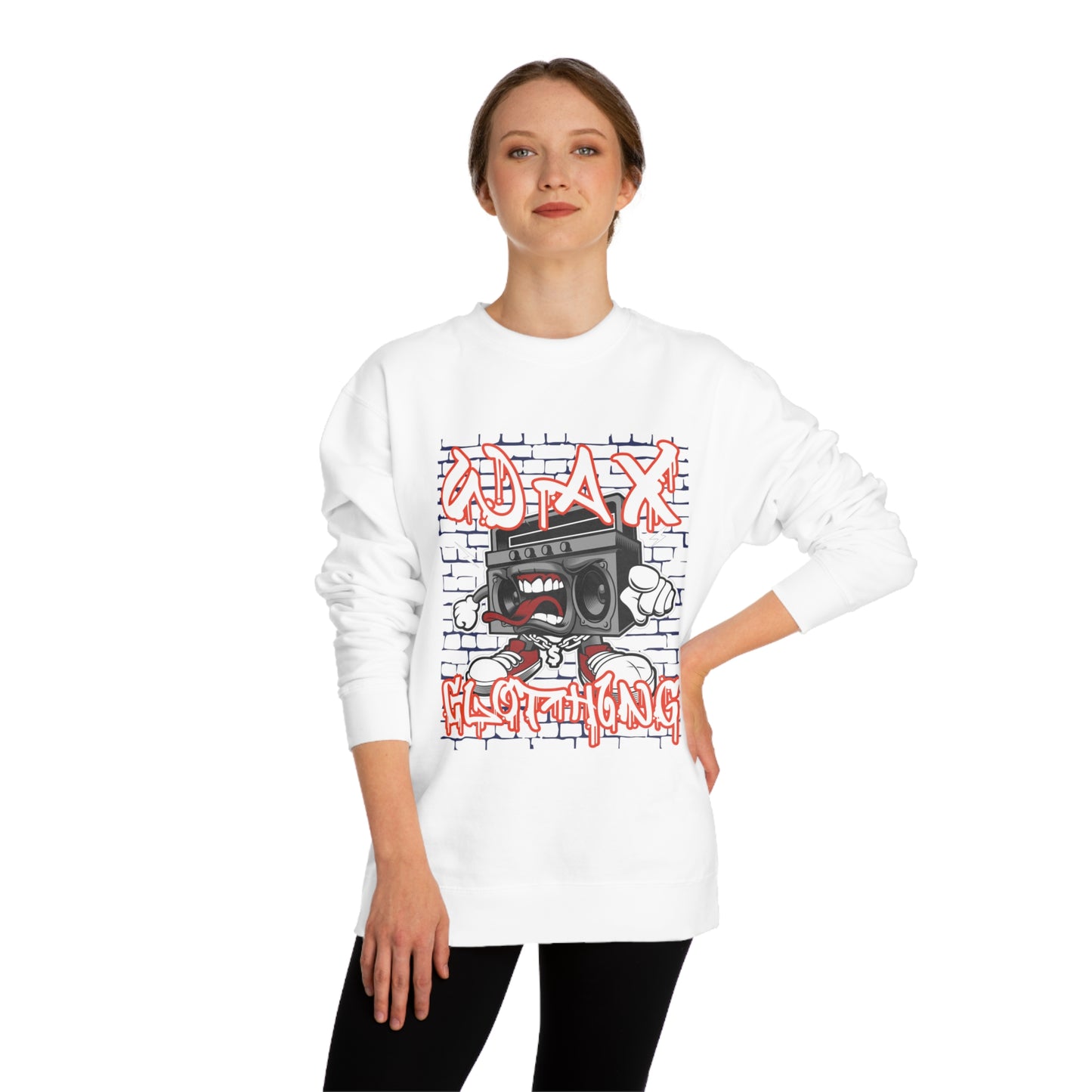 Wax Clothing Co Boombox Unisex Crew Neck Sweatshirt - Old school hip hop label