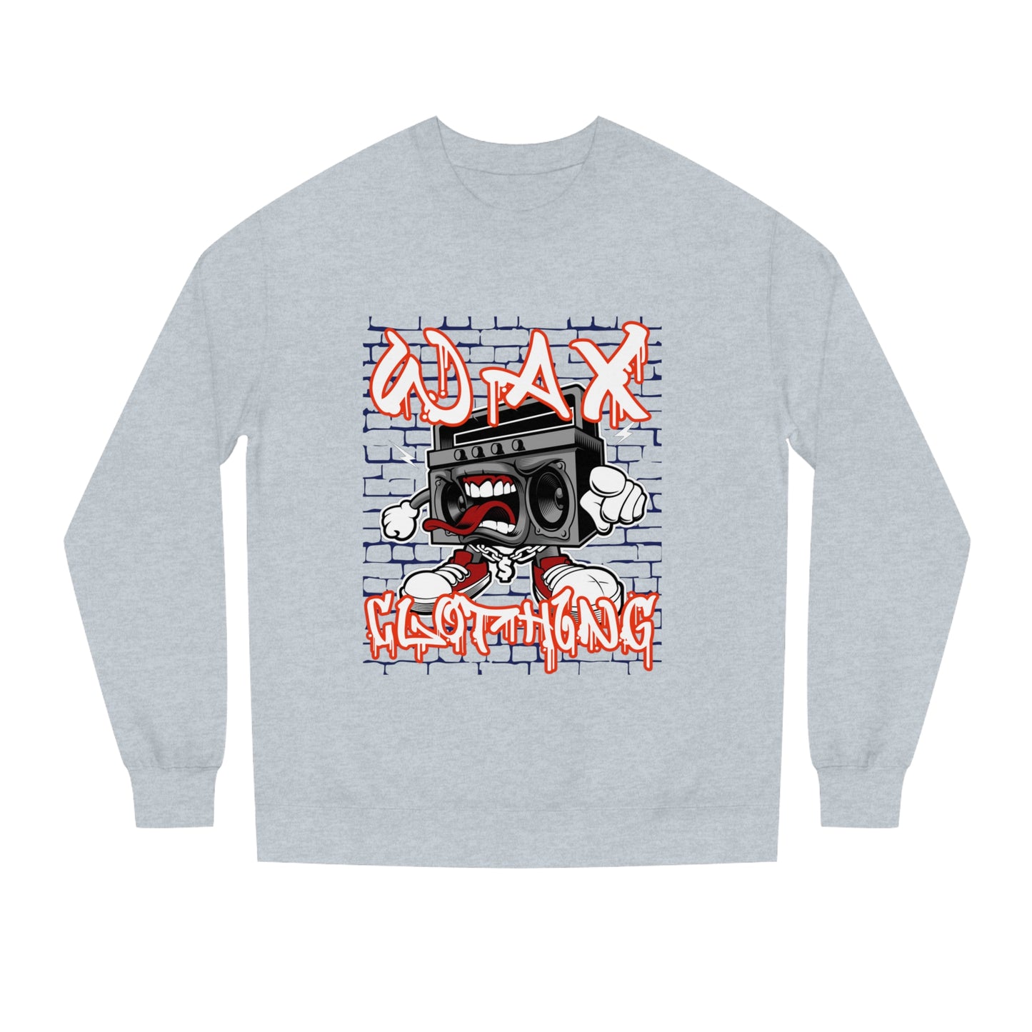 Wax Clothing Co Boombox Unisex Crew Neck Sweatshirt - Old school hip hop label