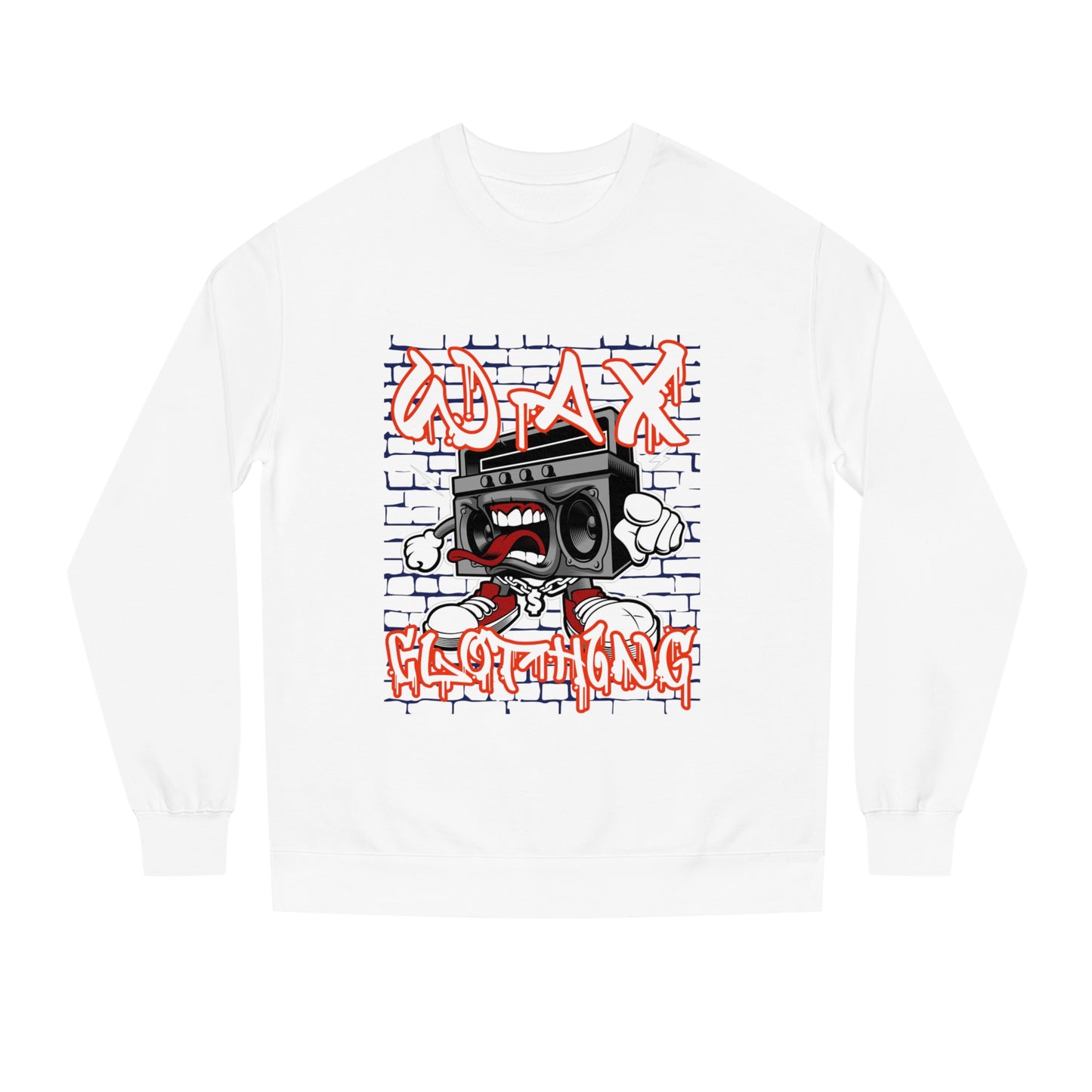 Wax Clothing Co Boombox Unisex Crew Neck Sweatshirt - Old school hip hop label