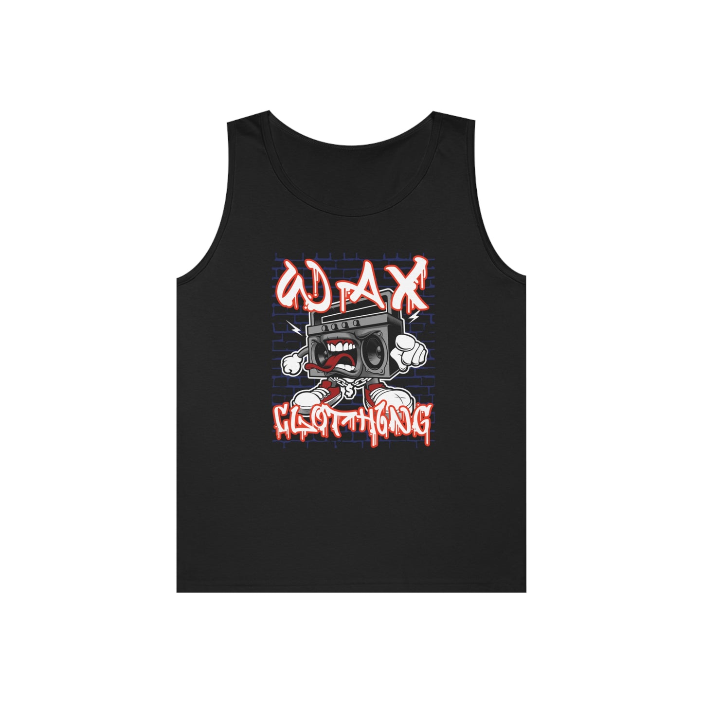 Wax Clothing Co Boombox Unisex Heavy Cotton Tank Top - Old school Hip hop label