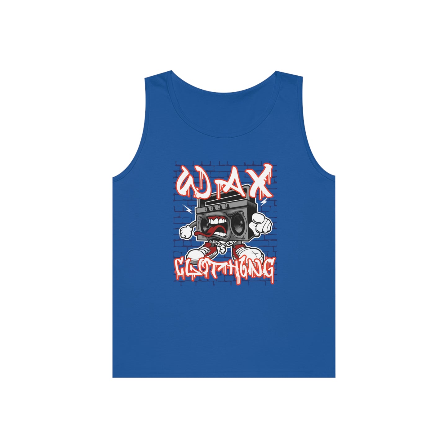 Wax Clothing Co Boombox Unisex Heavy Cotton Tank Top - Old school Hip hop label