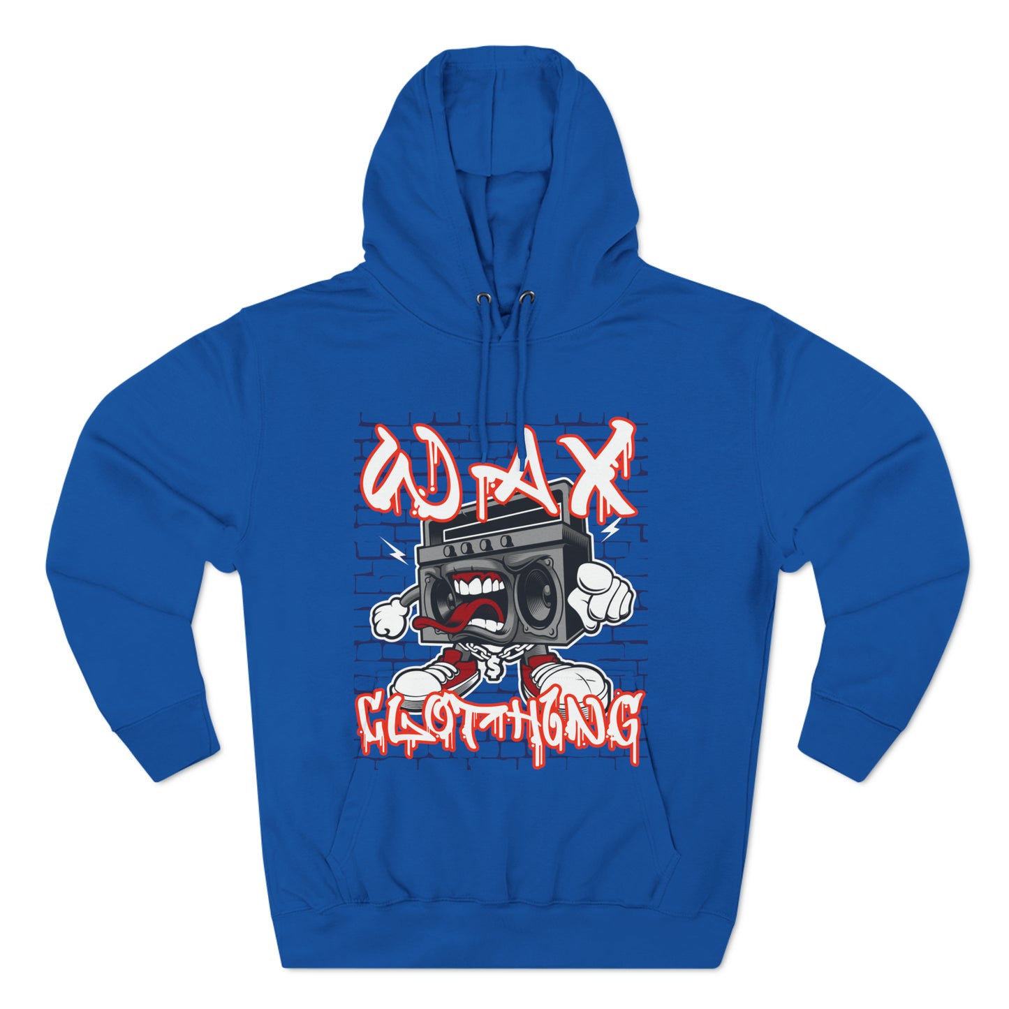 Wax Clothing Co Boombox Three-Panel Fleece Hoodie - Old school Hip Hop label